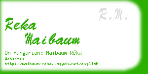 reka maibaum business card